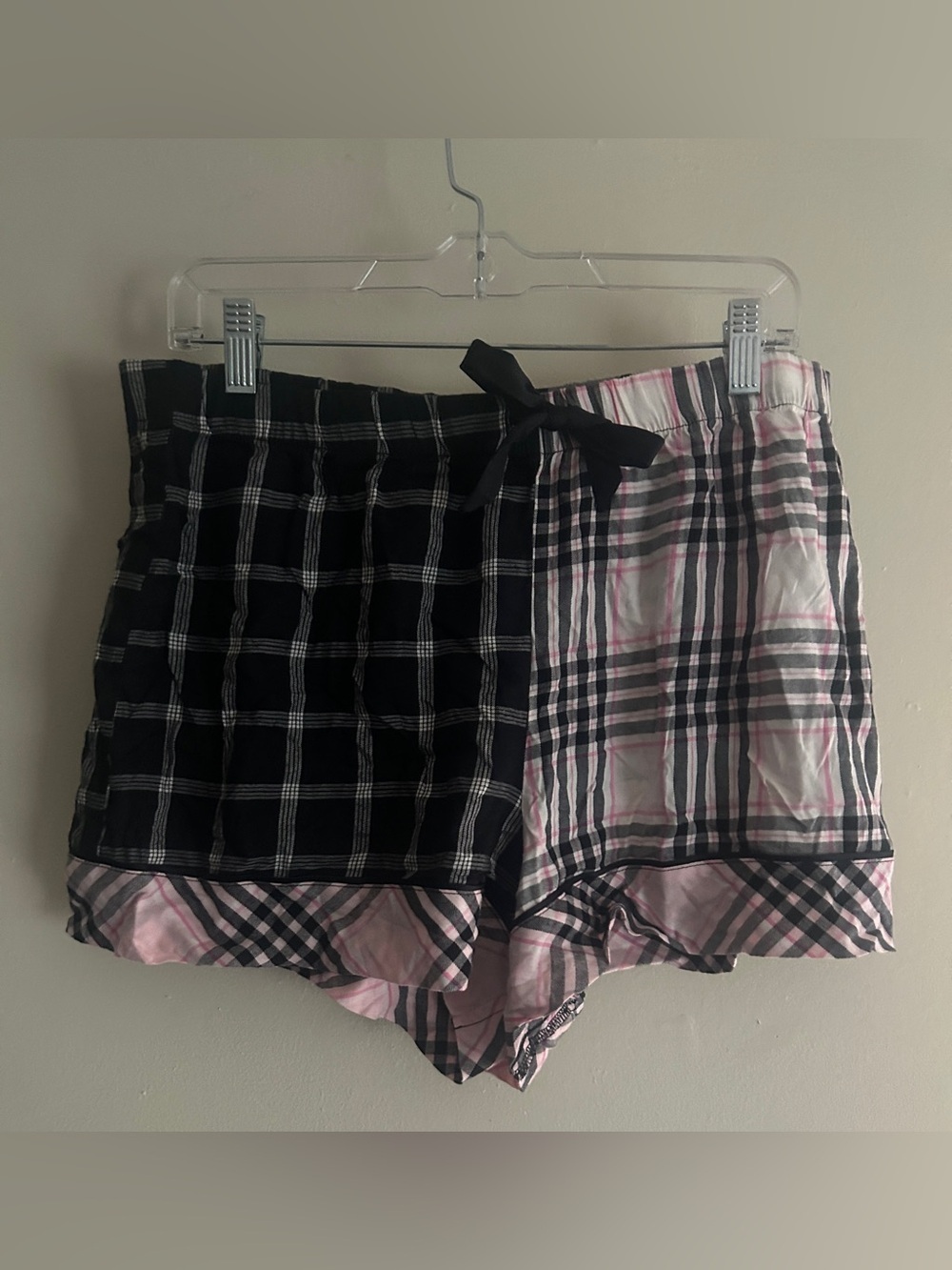 VICTORIA'S SECRET Women’s Plaid Pajama Shorts Large NWT